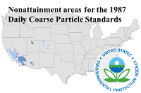 Nonattainment Areas for the 1987 Daily Coarse Particle Standards